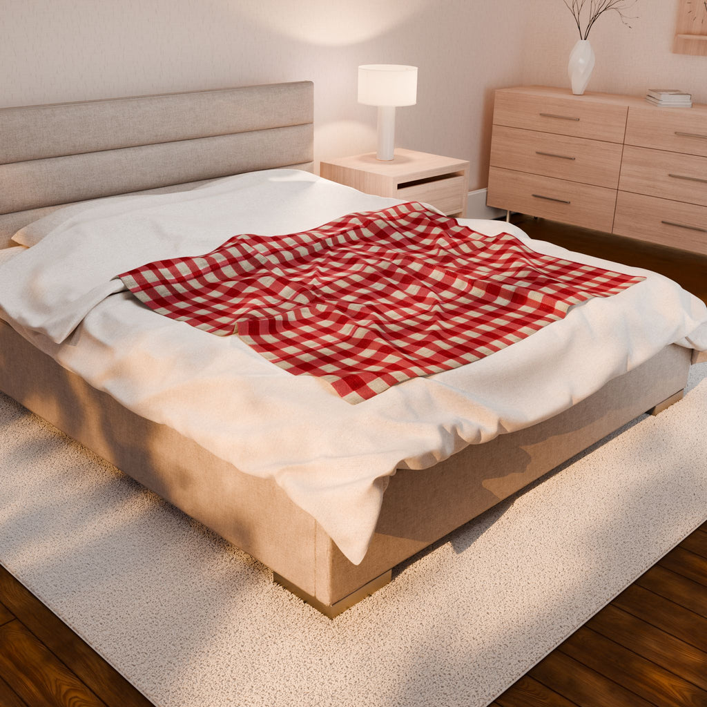 Cozy Velveteen Plush Blanket - Warm Blanket for Home Décor, Holiday Gift, Soft Throw, Picnic Blanket, Bedspread