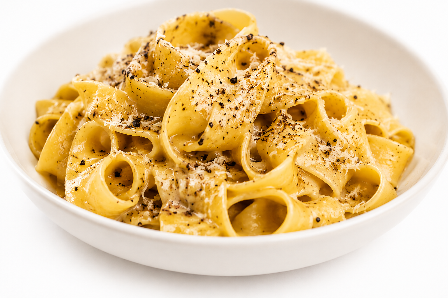 Learn how to make Pappardelle Cacio e Pepe